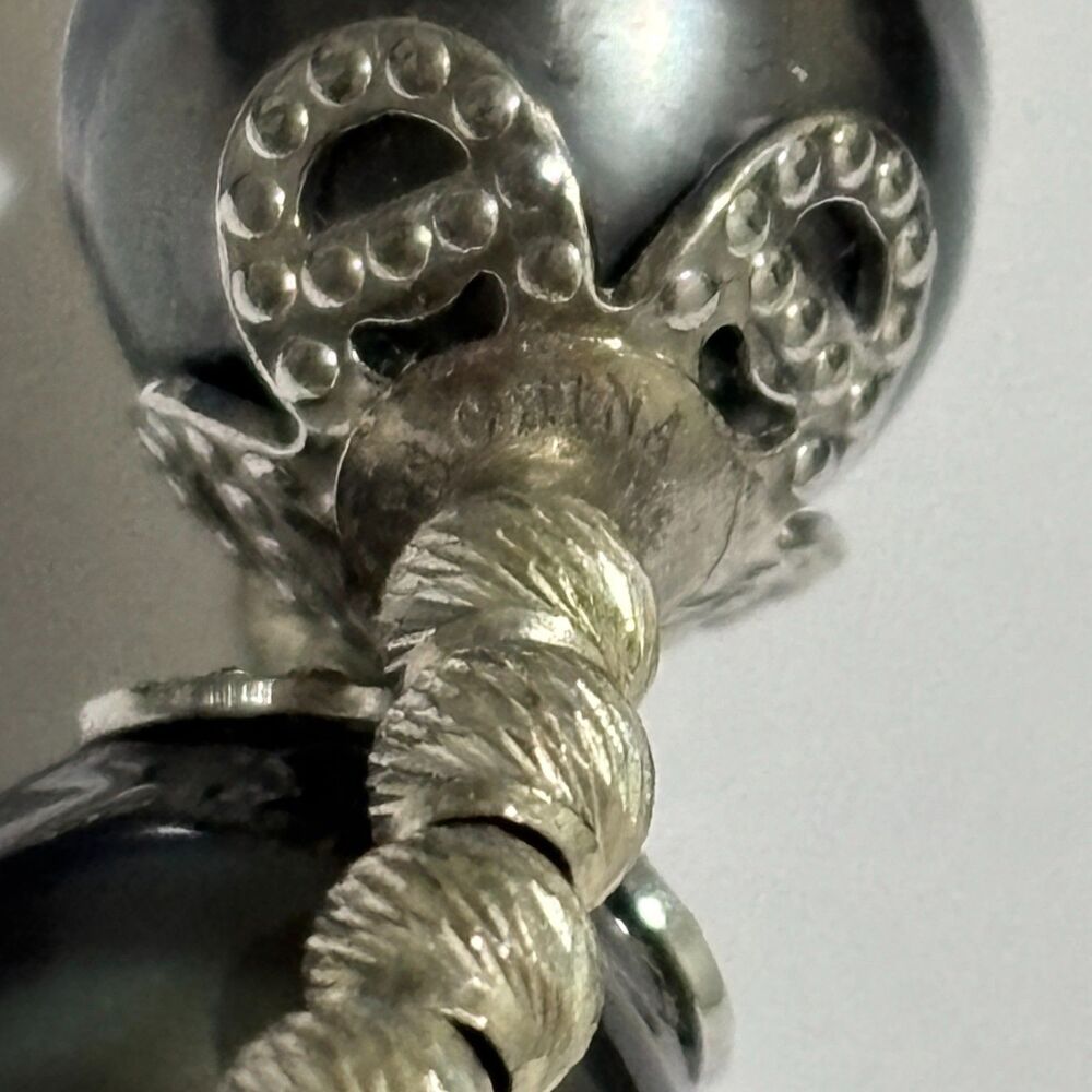 Macys Womens Sterling Sliver Pearl Bracelet - Picture 2 of 5